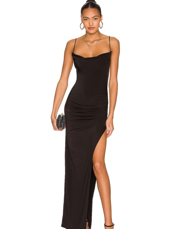 Lovers + Friends Dresses & Skirts - Lovers + Friends Black Cowl Neck Spaghetti-Strap Maxi Dress